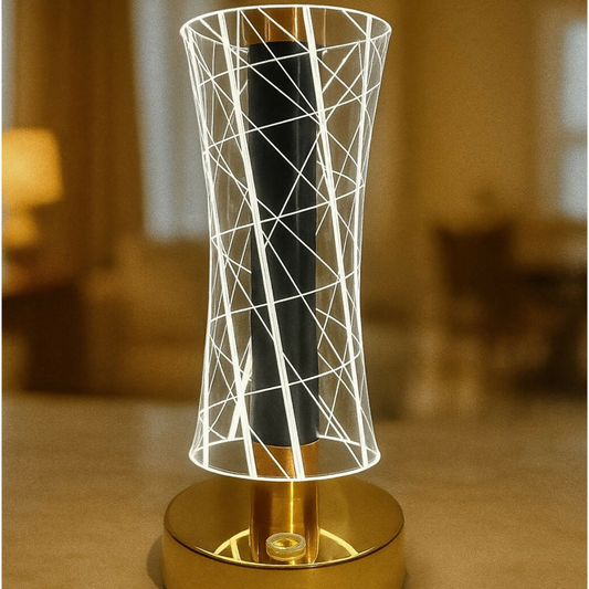 3D Illusion Geometric Vase Shape LED Table Lamp with Touch Control